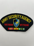 US Army Patch: Army Security Agency Vietnam Veteran Service Ribbon Black Military Patch | Military Hats & Pins