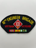 US Army Patch: 18th Engineer Brigade Vietnam Veteran Service Ribbon Black Military Patch | Military Hats & Pins