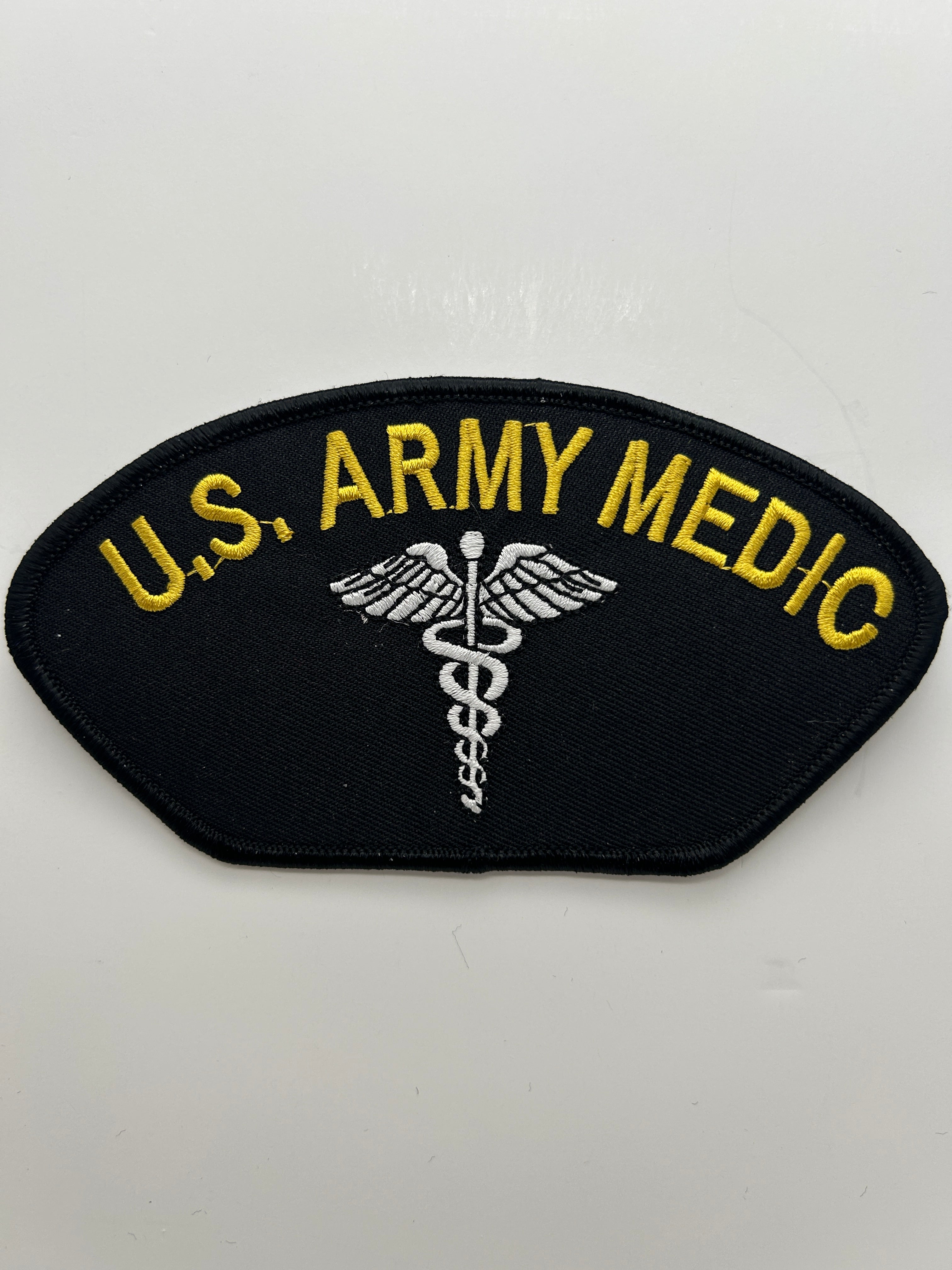 US Army Patch: Army Medic Black Military Patch | Military Hats & Pins