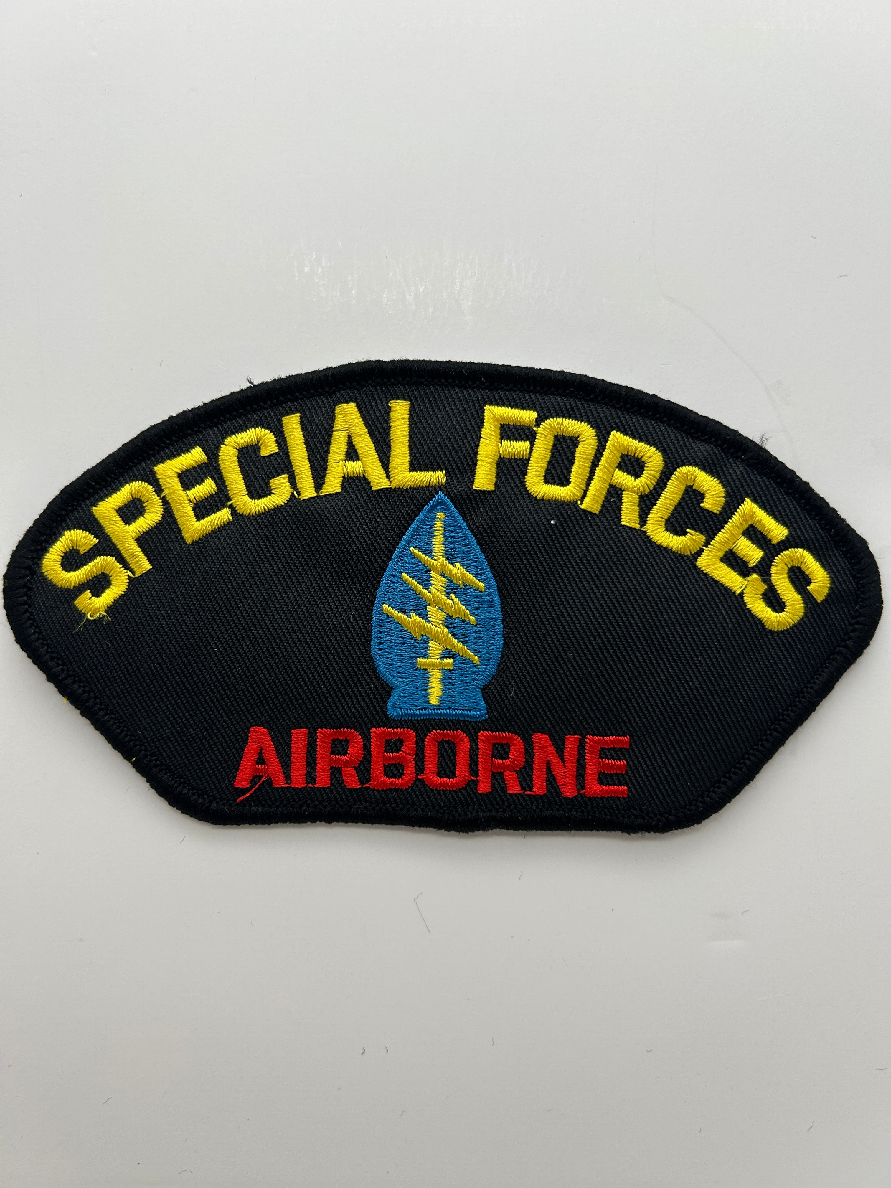 US Army Patch: Airborne Special Forces Black Military Patch | Military Hats & Pins