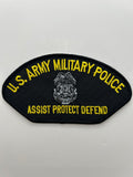 US Army Patch: Military Police , Assist Protect Defend Black Yellow Military Patch | Military Hats & Pins
