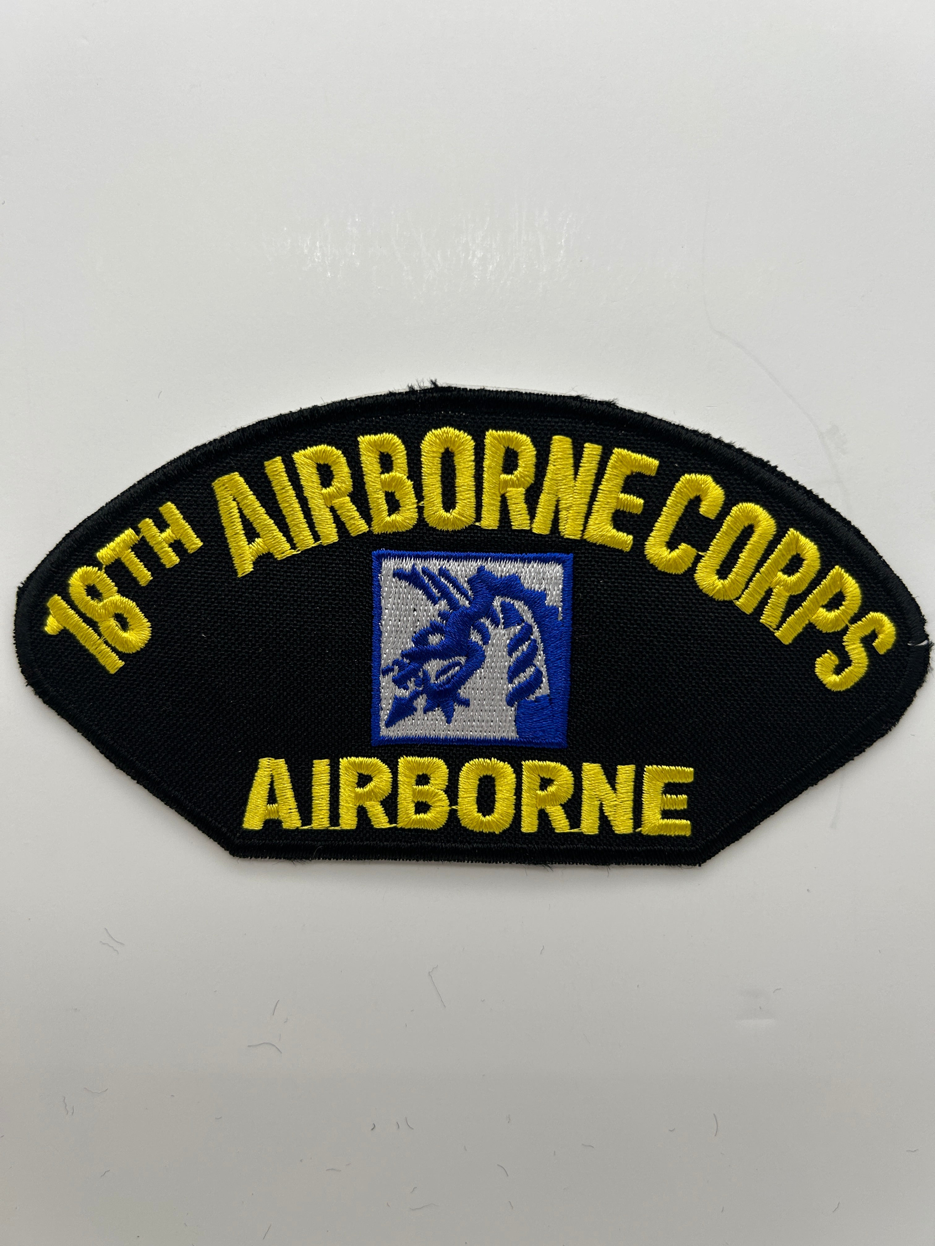 US Army Patch: 18th Airborne Corps Black Arch Military Patch | Military Hats & Pins