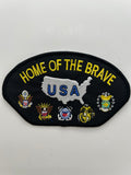 US Army Patch: USA Home of the Brave Military Patch | Military Hats & Pins