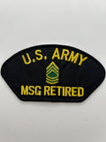 US Army Patch: MSG Retired Military Patch | Military Hats & Pins