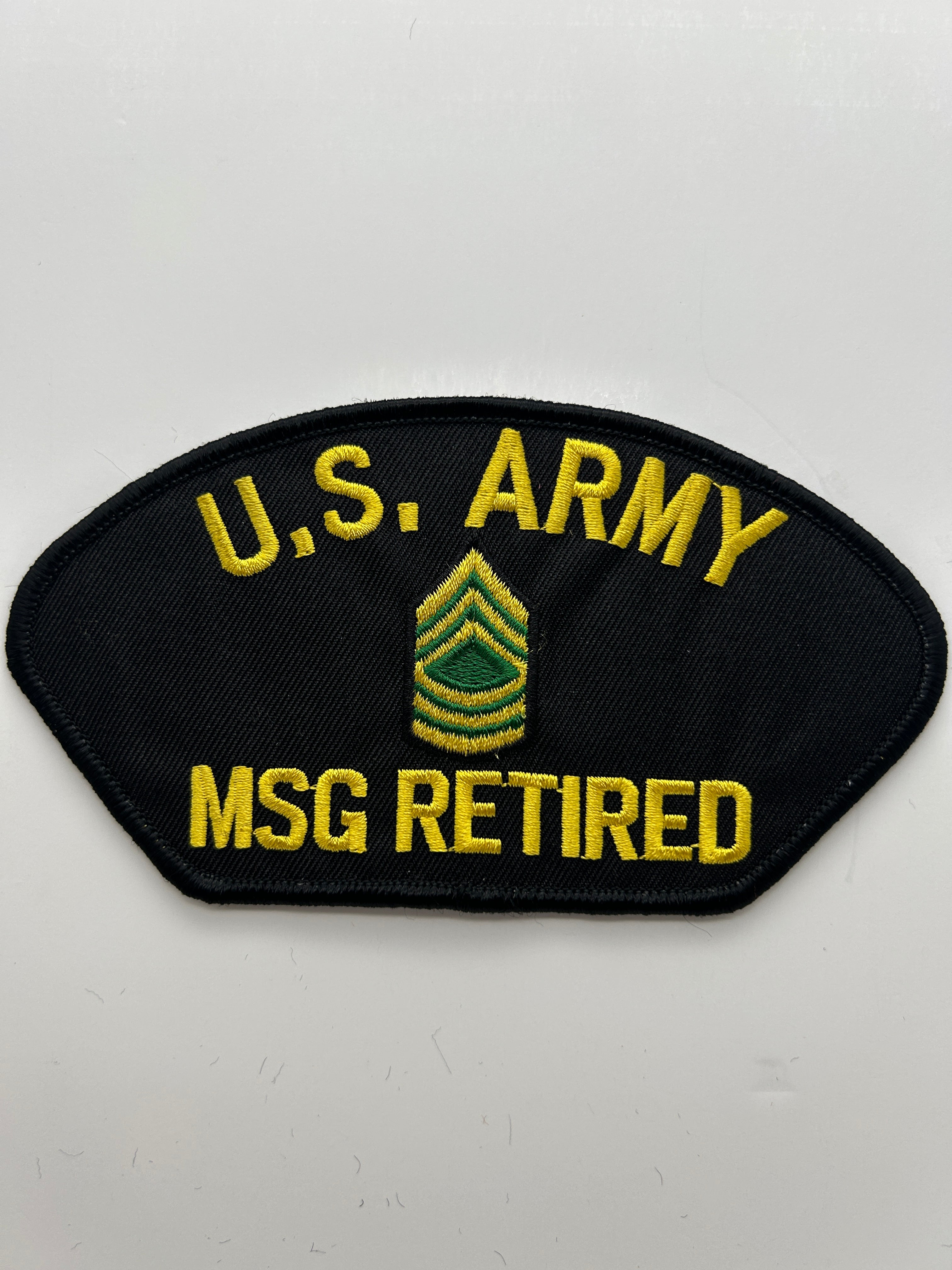 US Army Patch: MSG Retired Military Patch | Military Hats & Pins