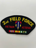 US Army Patch: 2nd Field Force Vietnam Veteran Black Service Ribbon Military Patch | Military Hats & Pins