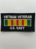 US Navy: Vietnam Veteran Service Ribbon Black Military Patch | Military Hats & Pins