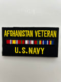 US Navy: Afghanistan Veteran Service Ribbon Black Military Patch | Military Hats & Pins
