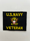 US Navy Veteran Black Military Patch | Military Hats & Pins