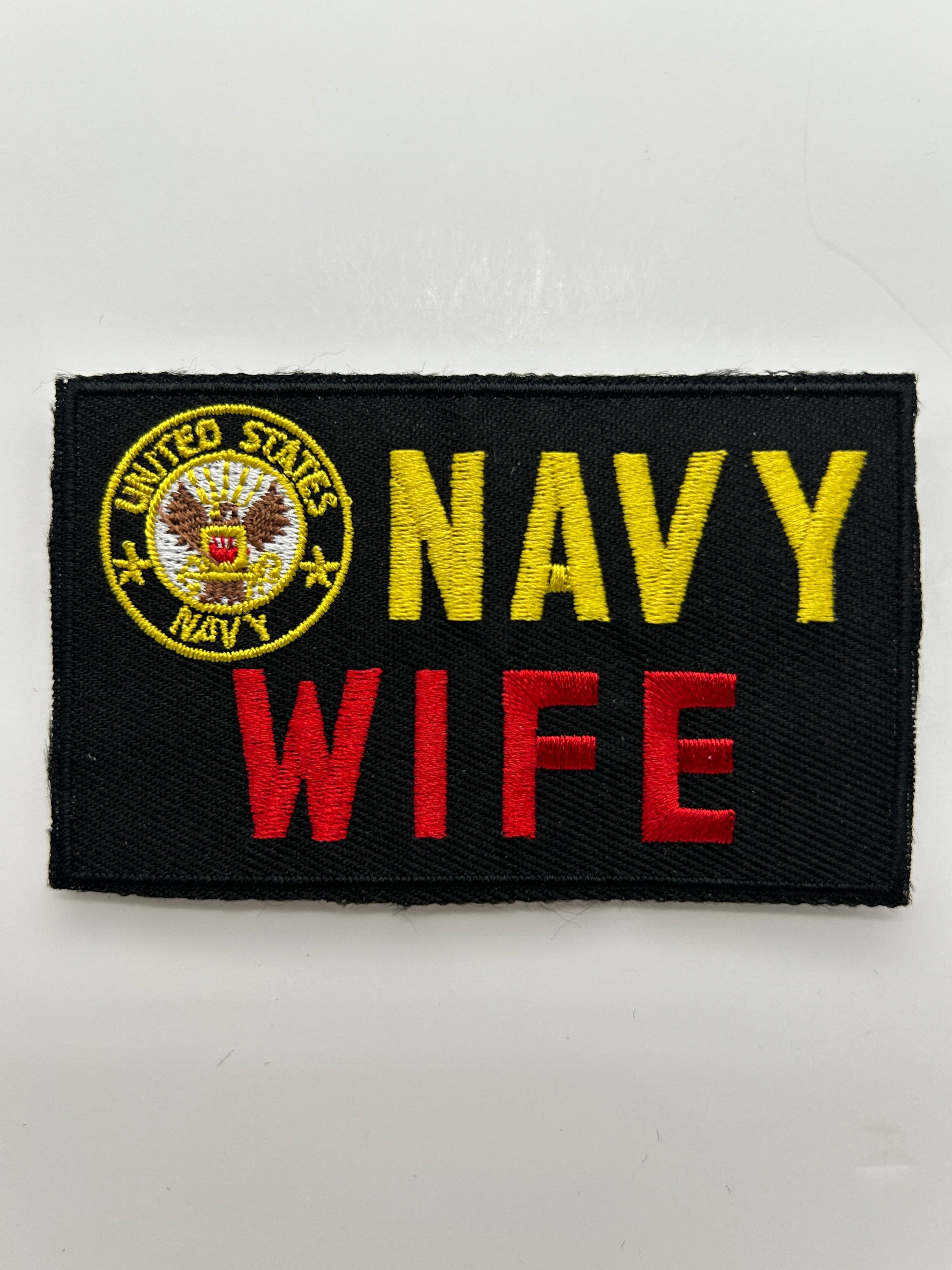 US Navy:  Navy Wife Black Military Patch | Military Hats & Pins