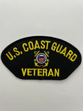 US Navy: US Coast Guard Veteran Black Arch Military Patch | Military Hats & Pins