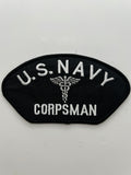 US Navy Corpsman Black Arch Military Patch | Military Hats & Pins