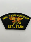 US Navy: Naval Special Warfare Unit Seal Team Black Arch Military Patch | Military Hats & Pins