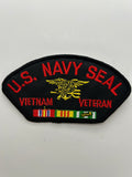 US Navy Seal Vietnam Veteran Service Ribbon Black Arch Military Patch | Military Hats & Pins