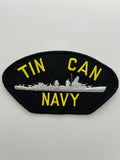 US Navy: Tin Can Black Arch Military Patch | Military Hats & Pins