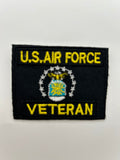 US Air Force Veteran Black Military Patch | Military Hats & Pins