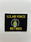 US Air Force Retired Black Military Patch | Military Hats & Pins