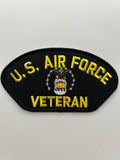 US Air Force Veteran Black Arch Military Patch | Military Hats & Pins