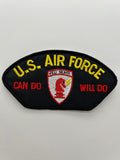 US Air Force: Can Do, Will Do Black Arch Military Patch | Military Hats & Pins