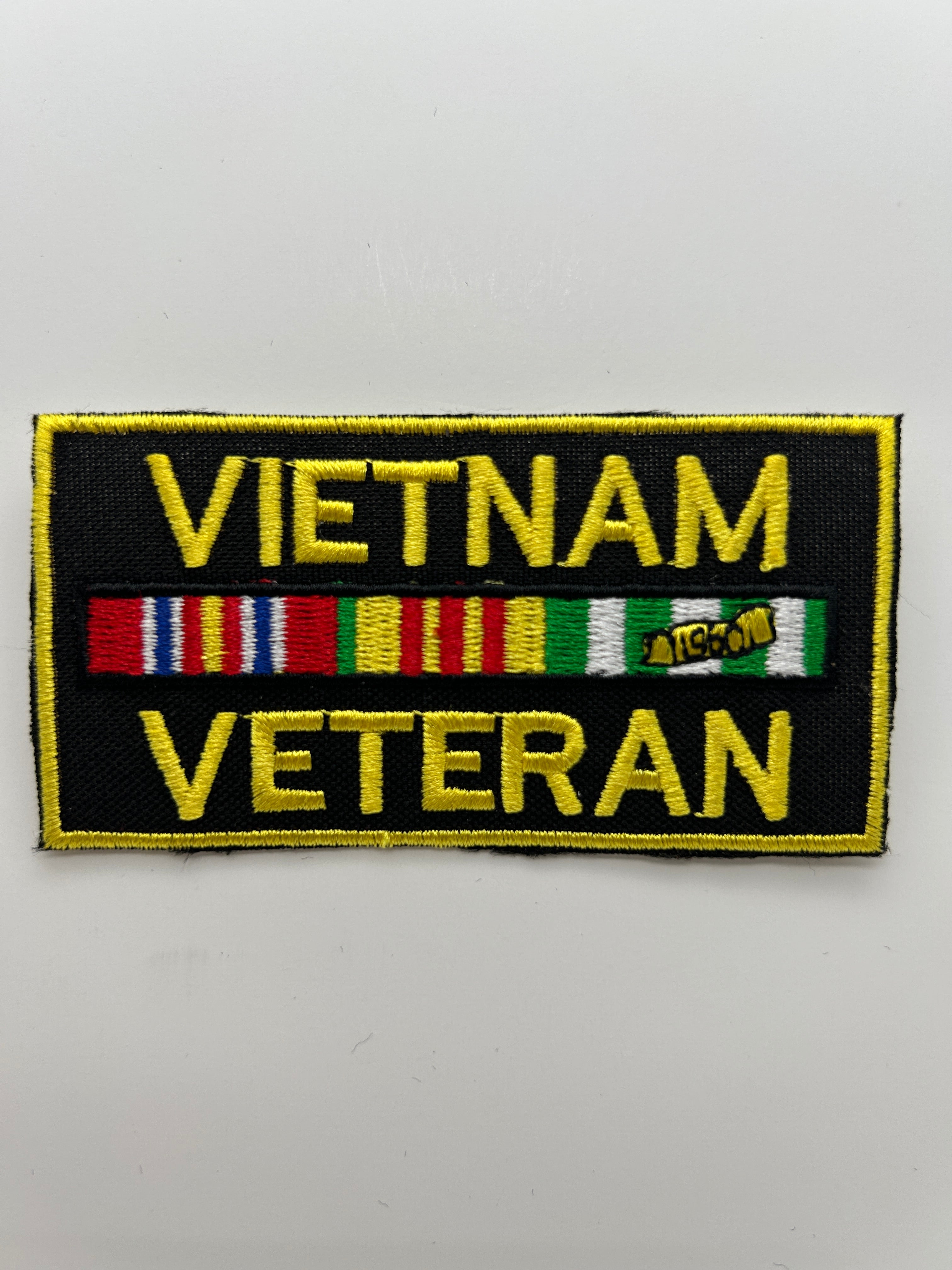 US Veteran: Vietnam Veteran Service Ribbon Black Military Patch | Military Hats & Pins