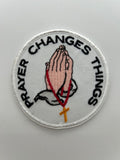 US Veteran: Prayers Changes Things Military Patch | Military Hats & Pins