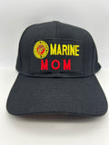 US Marines Corps - Marine Mom Black Embroidered Military Cap - Adjustable One Size | Military Hats & Pins