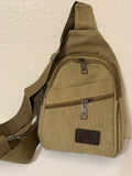 Crossbody Bag: Military Utility w/ Pockets Regular Khaki Crossbody Bag | Military Hats & Pins