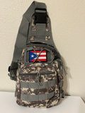 Tactical Military Bag: Camouflage w/ Puerto Rico Flag Patch Military Utility Cross Body Bags 11” x 9” | Military Hats & Pins