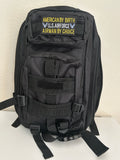 Tactical Military Bag: US Air Force Black w/ American By Birth Airman By Choice Velcro Patch Military Utility Backpack 18”x9”| Military Hats & Pins