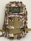 Tactical Military Bag: US Air Force Camouflage w/ American By Birth Airman By Choice Velcro Patch Military Utility Backpack 18”x9”| Military Hats & Pins