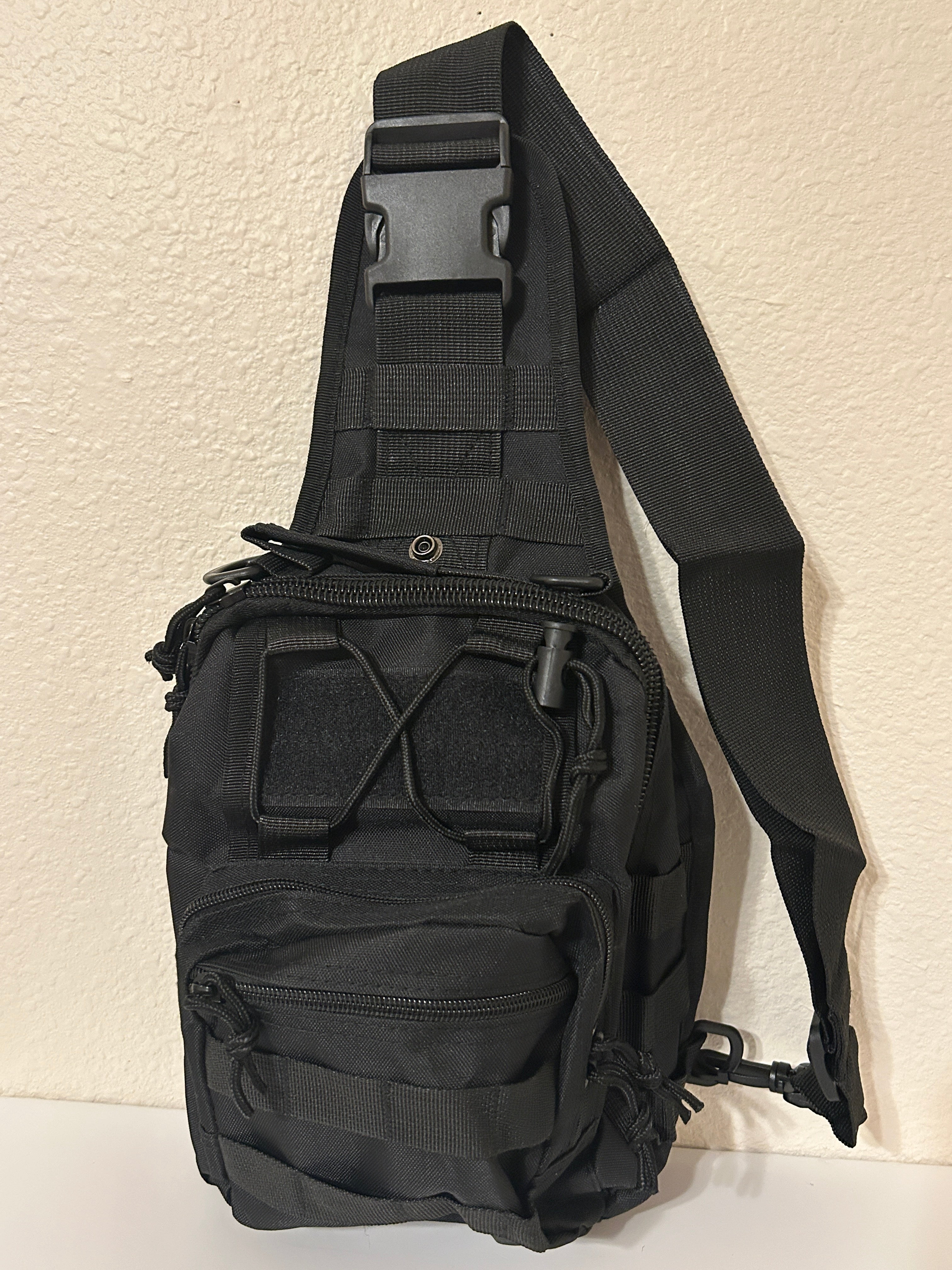 Tactical Military Bag: Black Military Utility Cross Body Bags 11” x 9” | Military Hats & Pins