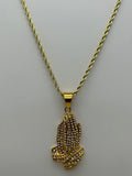 Jewelry: Gold Tone Electroplated, The Battle Prayer Soldier's Protection Cross Pendant, 24" Necklace | Military Hats & Pins
