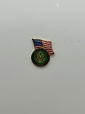 US Army Veteran Pin American Flag Eagle Seal Military Patriotic Hat Lapel | Military Hats & Pins