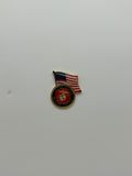 USMC Marine Corps Lapel Pin - American Flag Eagle Globe Anchor EGA Military Hat Pin | Military Hats & Pins