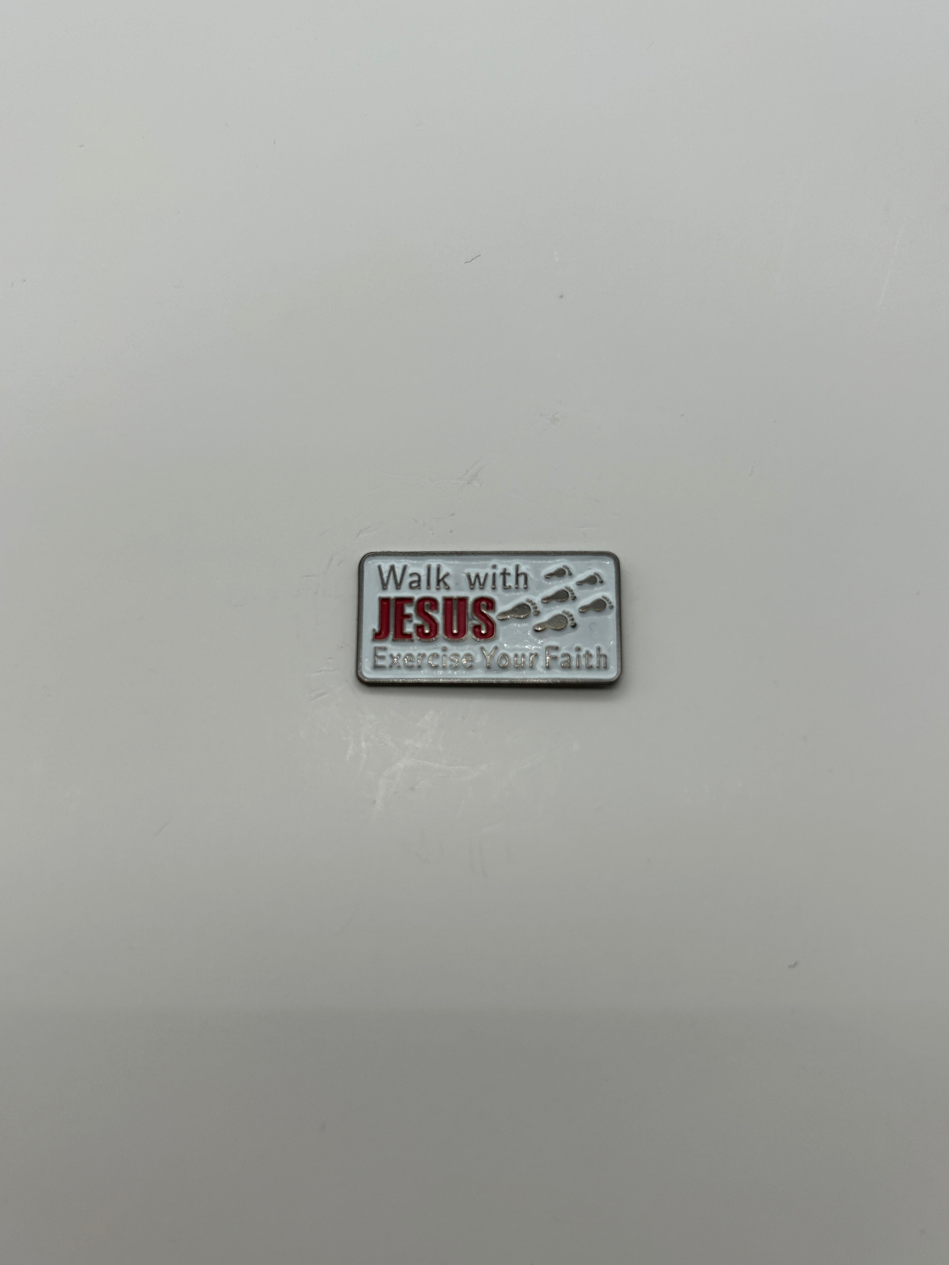 Walk with Jesus Exercise Your Faith Hat Pin | Military Hats & Pins