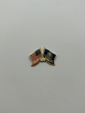 US Navy Crossed Flags Lapel Pin American Flag USN Seal | Military Hats & Pins