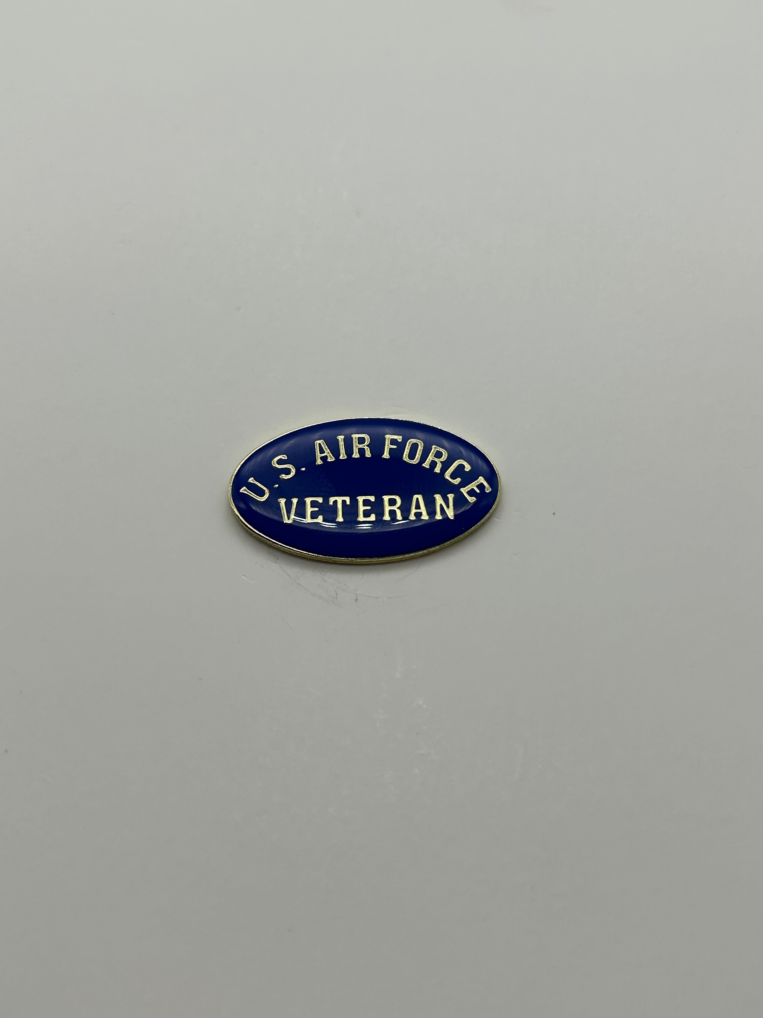 US Air Force Retired Lapel Pin USAF Seal Blue Enamel Arched Fan Pin | Military Hats & Pins