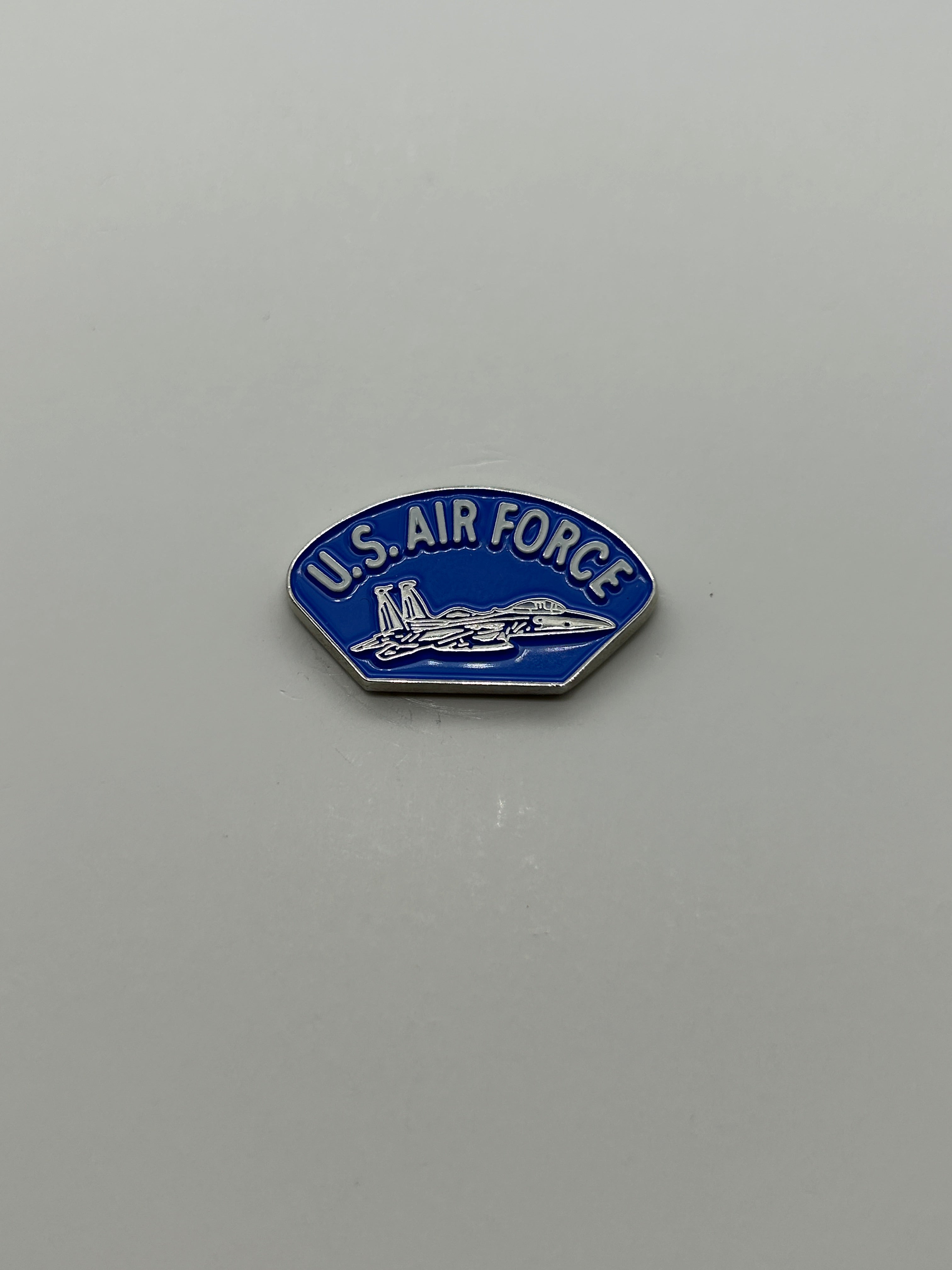 US Air Force Fighter Jet Lapel Pin Blue Enamel USAF | Military Hats & Pins