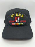 11th A.C.R Vietnam Veteran Black Military Cap - Adjustable One Size | Military Hats & Pins