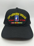 173rd Airborne Brigade Vietnam Veteran Black Military Cap - Adjustable One Size | Military Hats & Pins