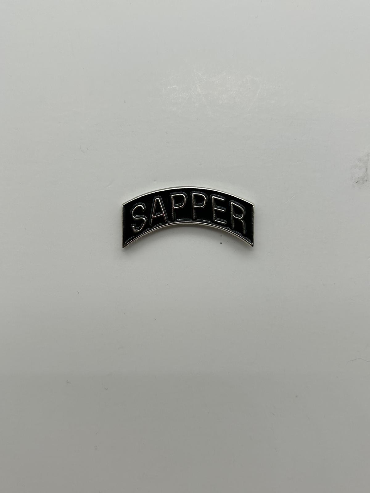 Sapper Black Arch Lapel Hat Pin | Military Hats & Pins