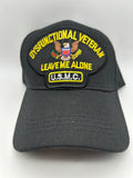 USMC, Dysfunctional Veteran Leave Me Alone, Military Cap Adjustable One Size | Military Hats & Pins
