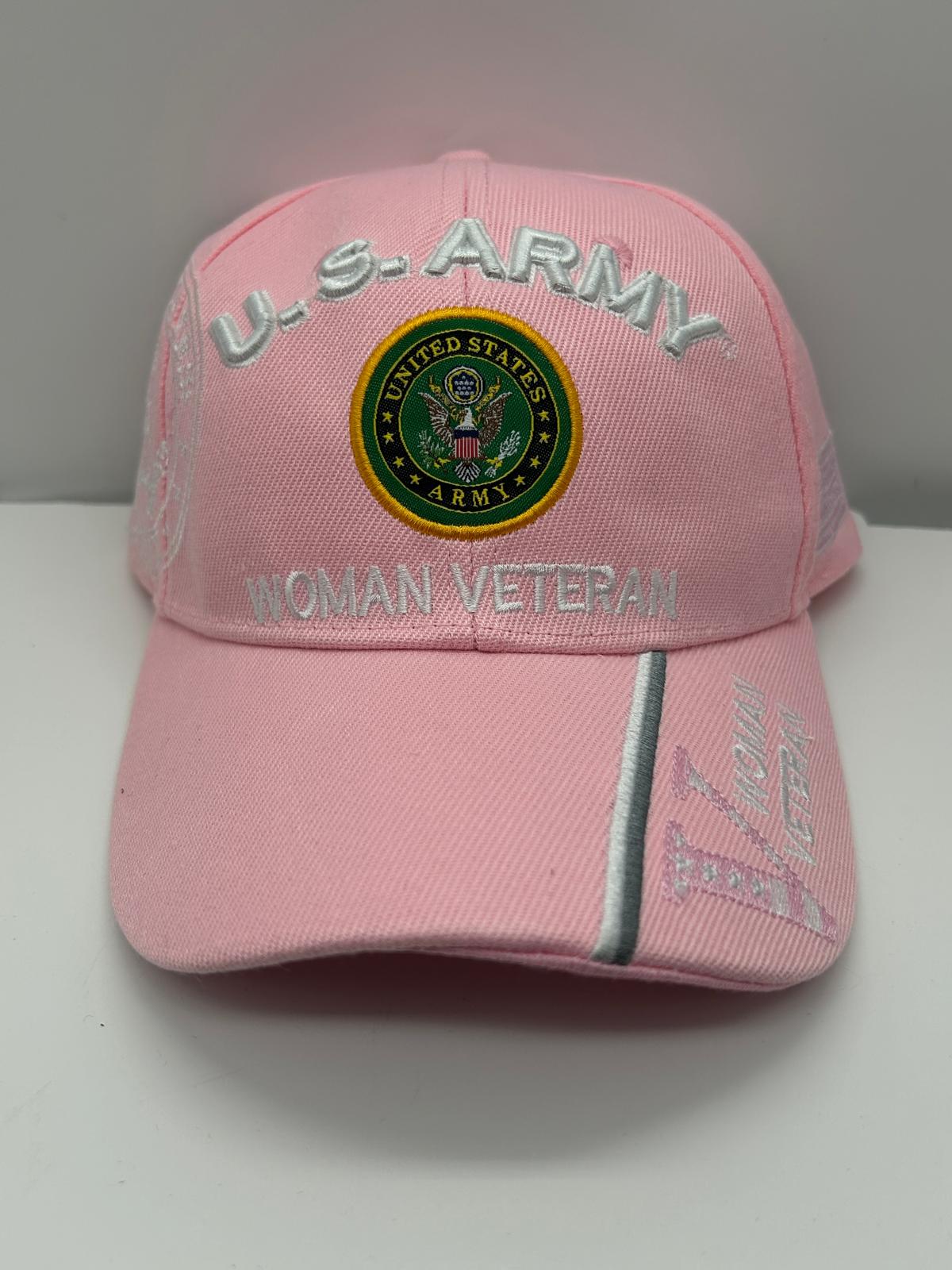 US Army Veteran Pink Hat, Army Seal Patch Cap - Hat | Military Hats & Pins