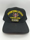 US AirForce Dysfunctional Veteran Leave Me Alone, Military Cap Adjustable One Size | Military Hats & Pins