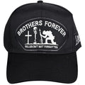 US Brothers Forever Military Cap - Black, Embroidered Logo, Adjustable One Size Cap | Military Hats & Pins