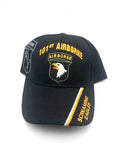 US Army 101st Airborne Military Cap "Screaming Eagles" - Black, Embroidered Logo, Adjustable One Size Cap | Military Hats & Pins
