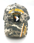 US Army 101st Airborne Military Cap - Army Green Camouflage, Embroidered Logo, Adjustable One Size Cap | Military Hats & Pins