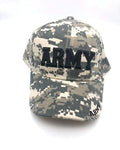 US Army Military Cap - Army Camouflage, Embroidered Logo, Adjustable One Size Cap | Military Hats & Pins
