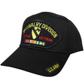 1st Cavalry Division Vietnam Veteran - Black Embroidered Military Cap - Adjustable One Size | Military Hats & Pins