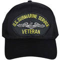 U.S Submarine Service Veteran - Black Embroidered Military Cap - Adjustable One Size | Military Hats & Pins
